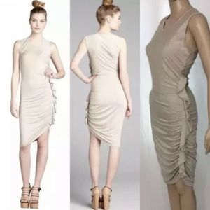 BCBG Pumice ruffle dress